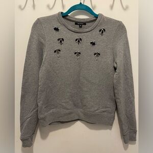 Pink Tartan. Pink tartan grey sweatshirt. Pink tartan bedazzled sweatshirt Small